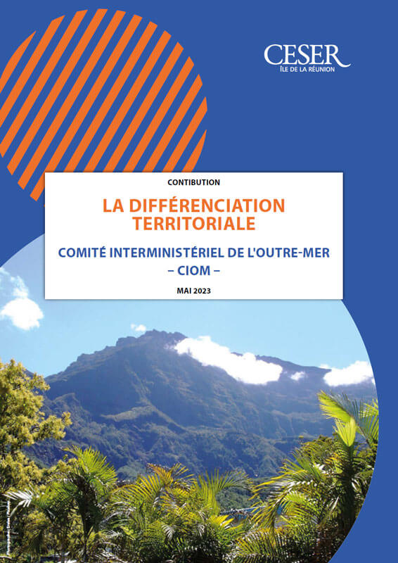 Couverture de la contribution du CESER « La différenciation territoriale - CIOM », mai 2023