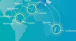 Carte du monde avec les RUP mises en lien avec l'Europe